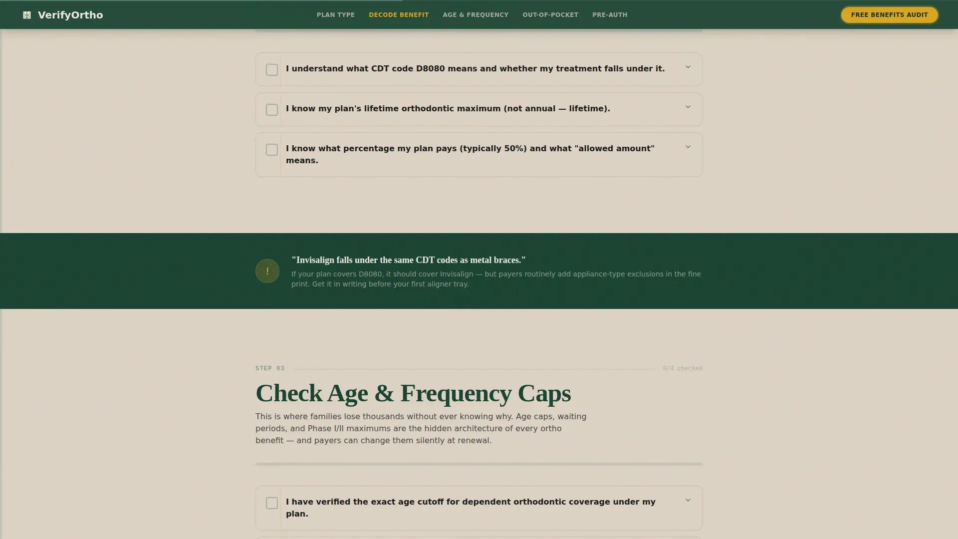 Orthodontist Insurance Verification Website Template
