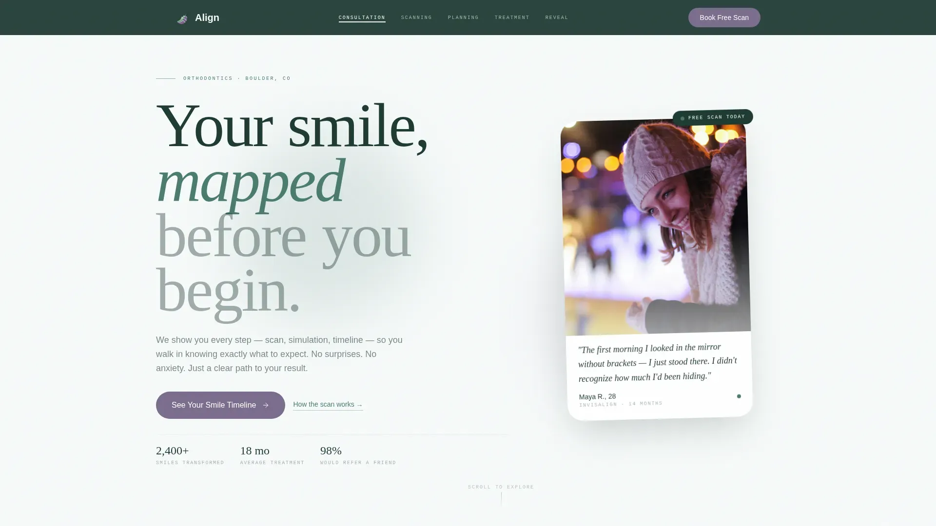 Orthodontic Treatment Journey & Process Transparency Website
