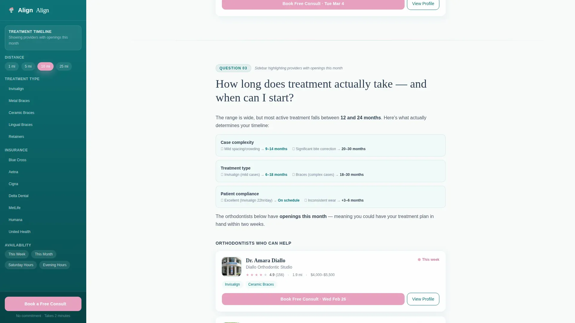 Orthodontist Directory & Provider Search Website Template