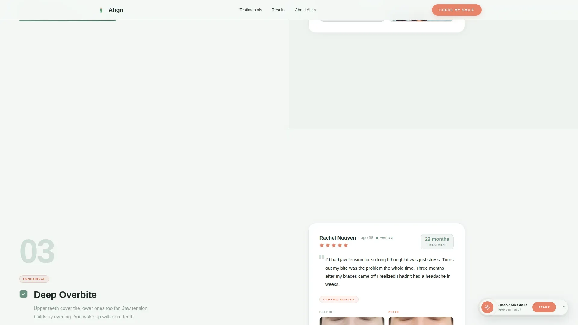 Orthodontist Before & After Smile Transformation Website Template