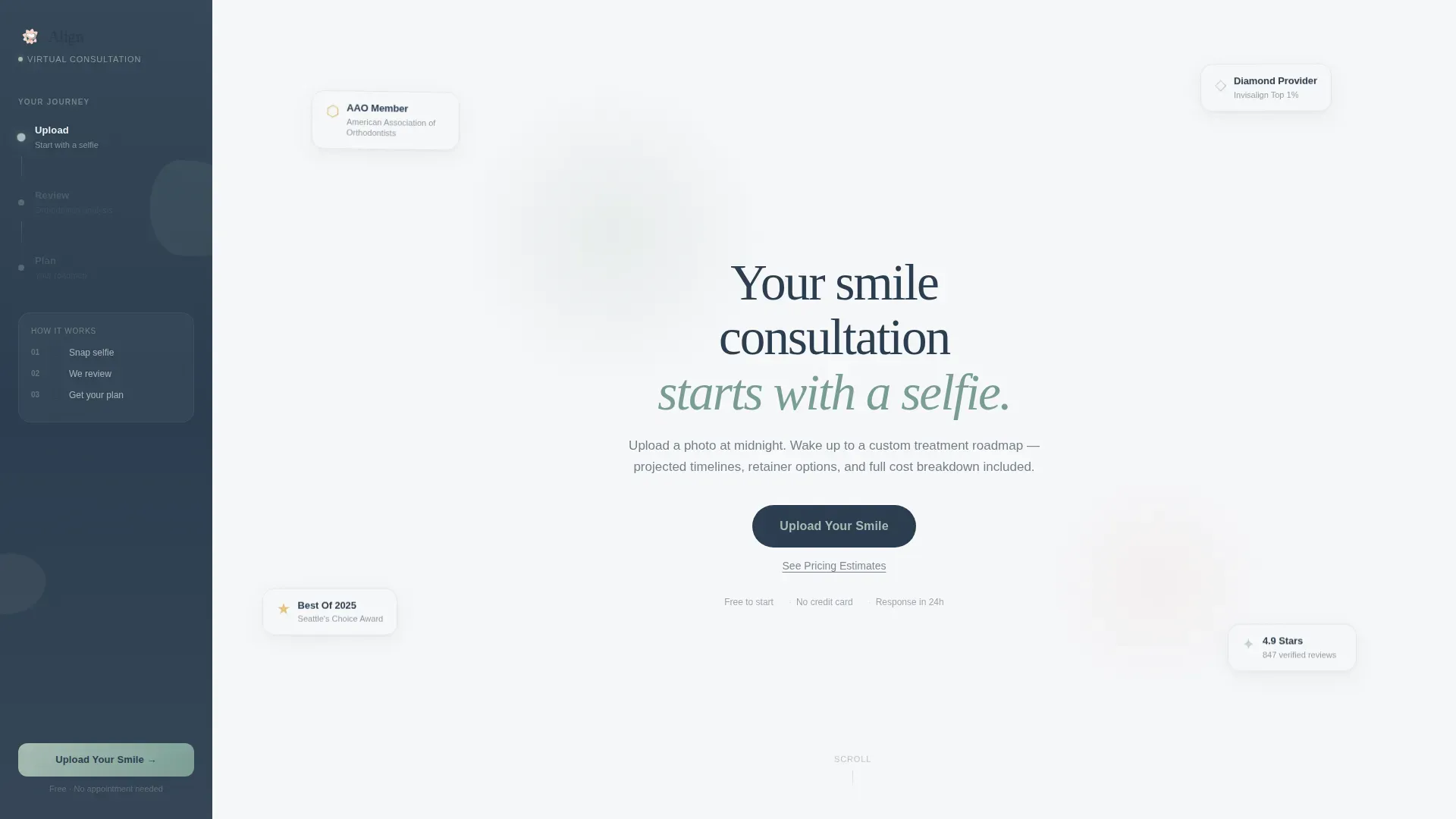 Orthodontist Virtual Consultation Landing Page Template