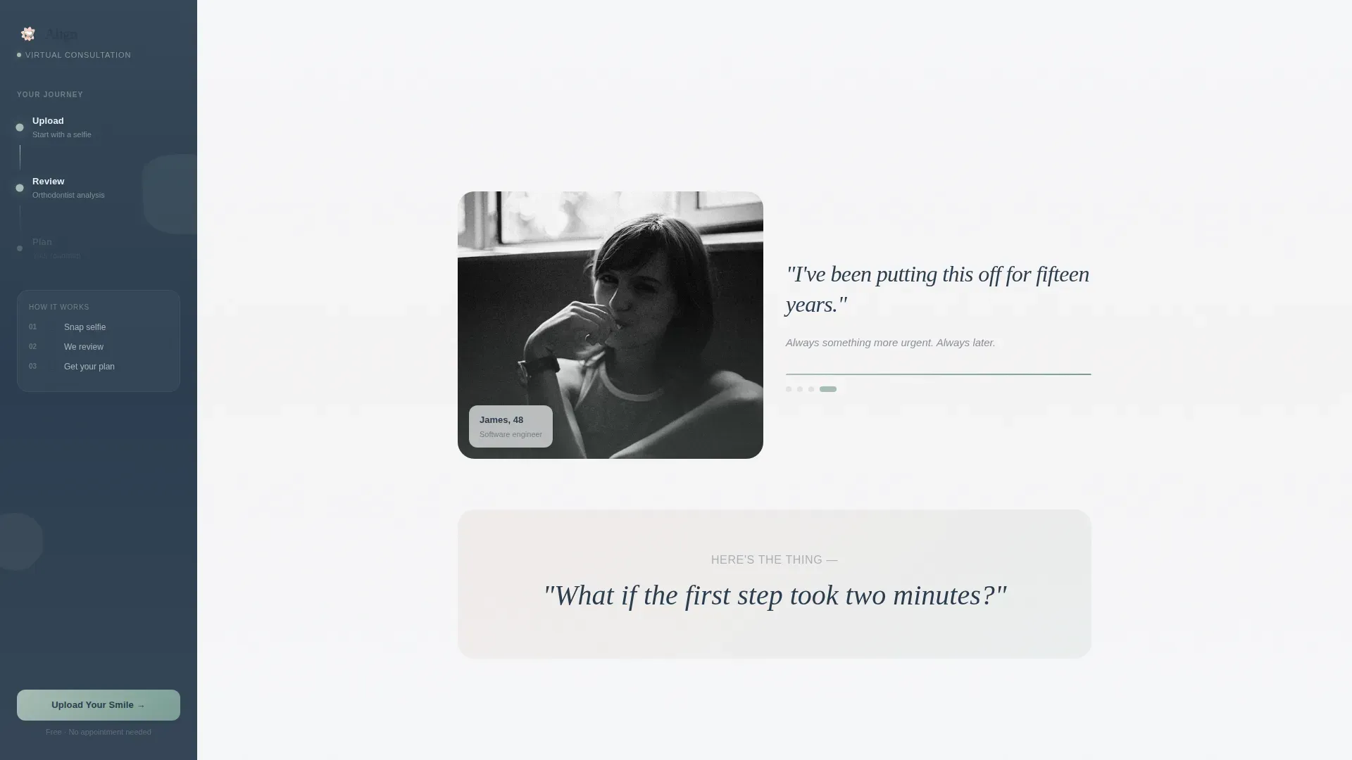 Orthodontist Virtual Consultation Landing Page Template