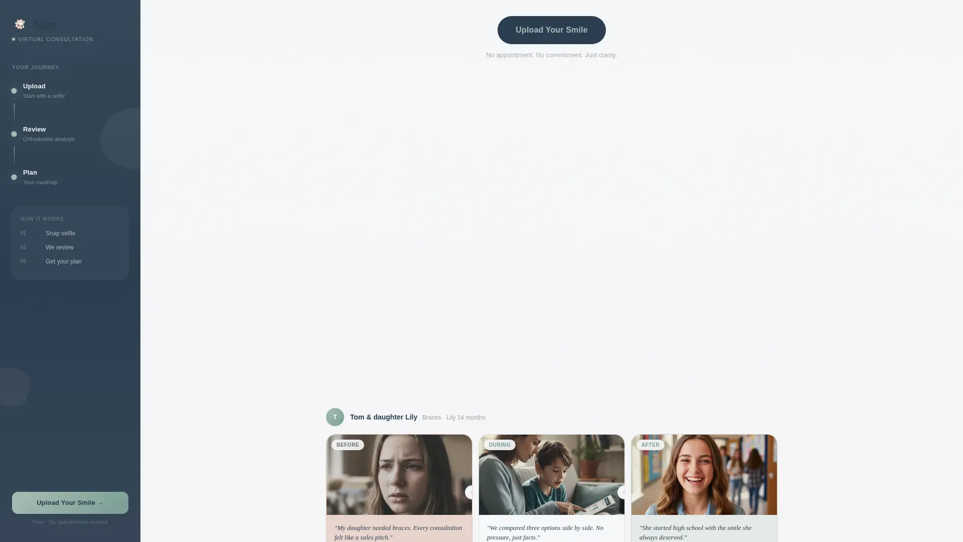 Orthodontist Virtual Consultation Landing Page Template