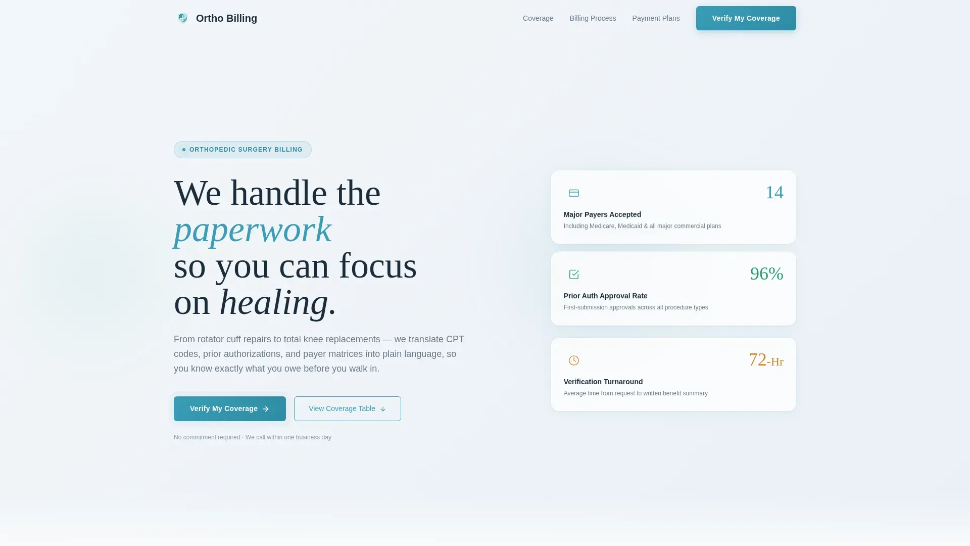Orthopedic Surgeon Comparison Website Template