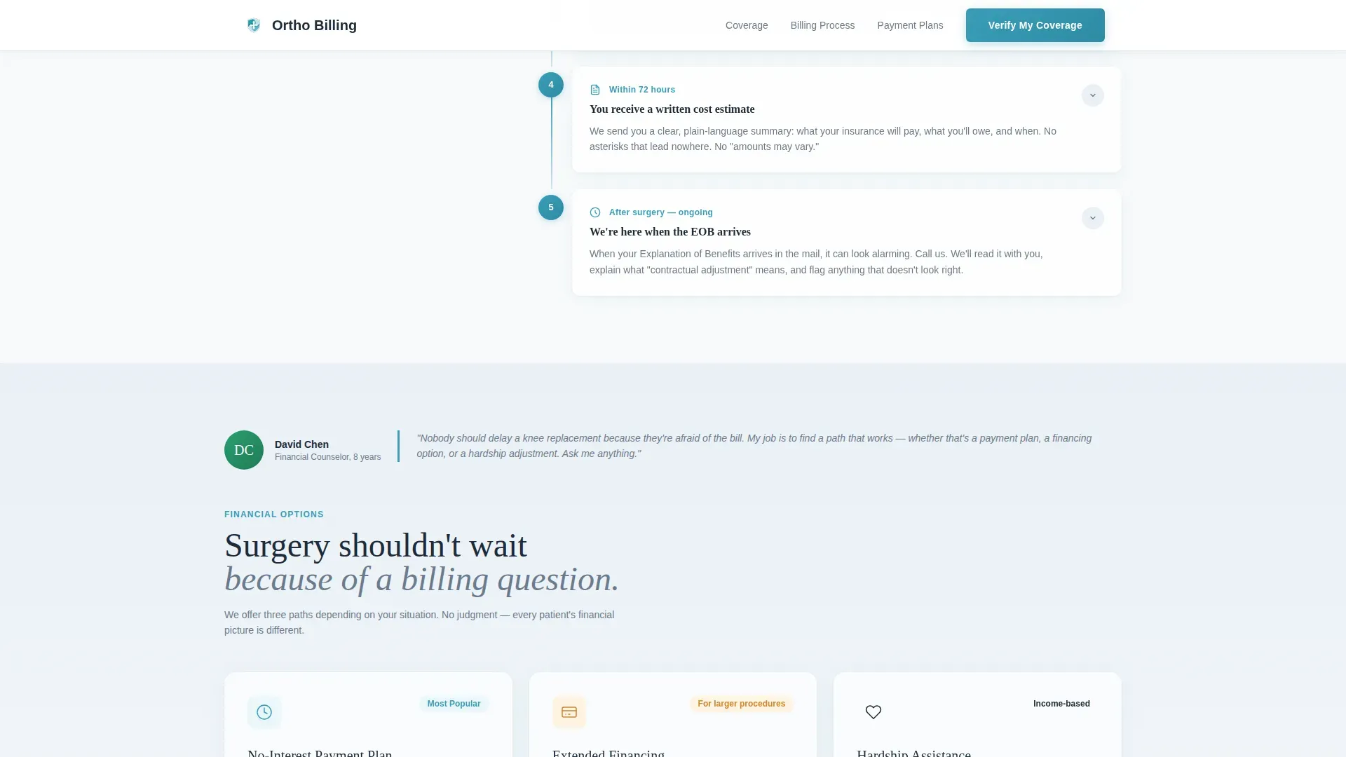 Orthopedic Surgeon Comparison Website Template