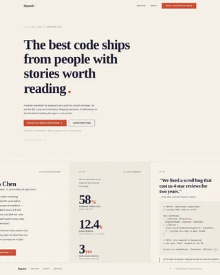 Artisan Developer Newsletter Landing Page Template