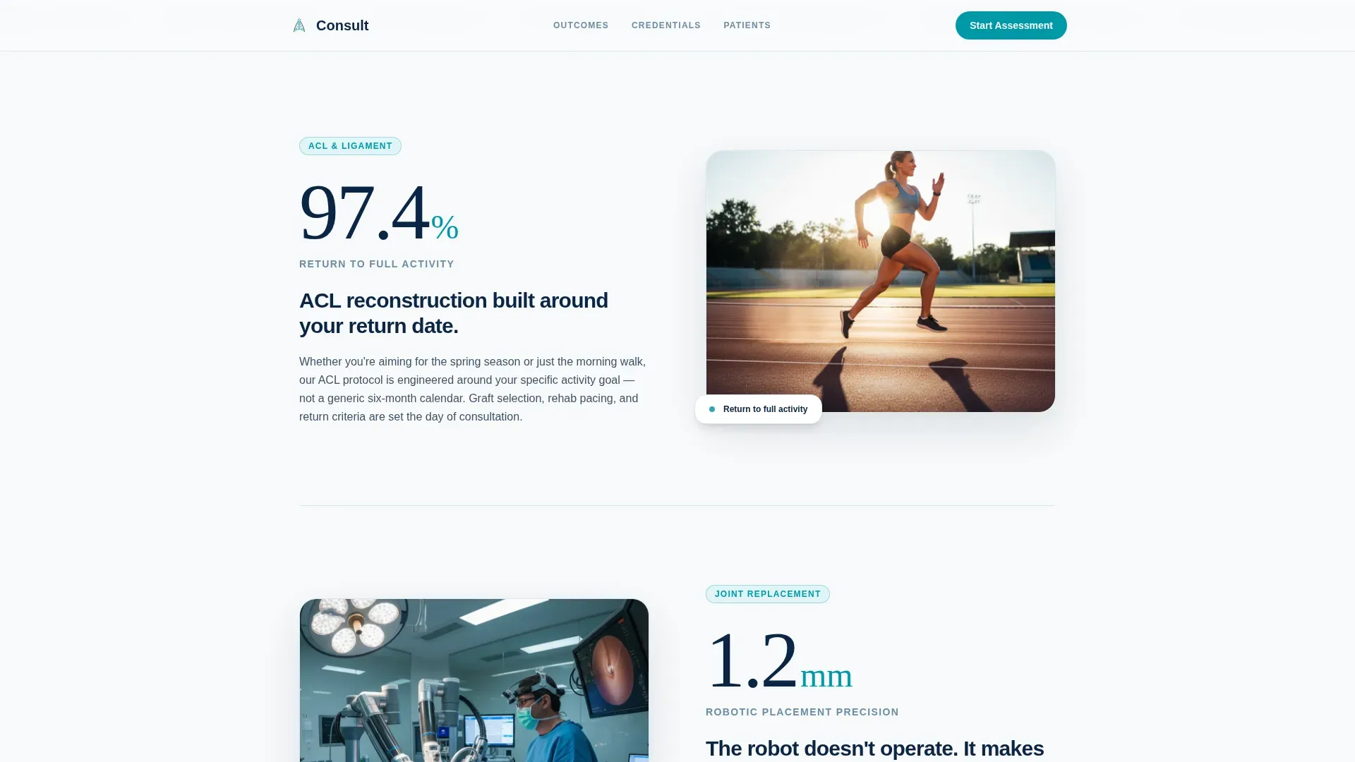 Orthopedic Surgeon Specialist Booking Website Template
