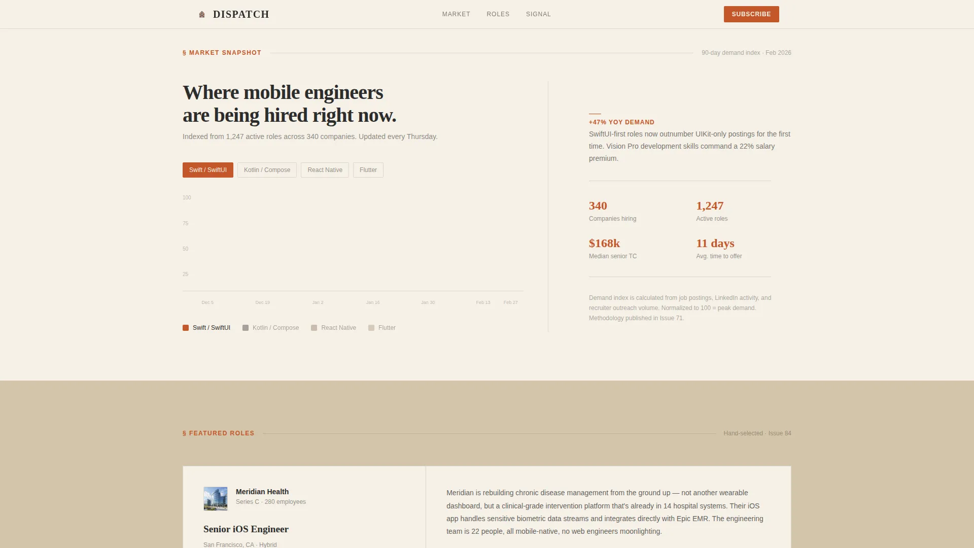 Mobile Dev Newsletter Landing Page Template