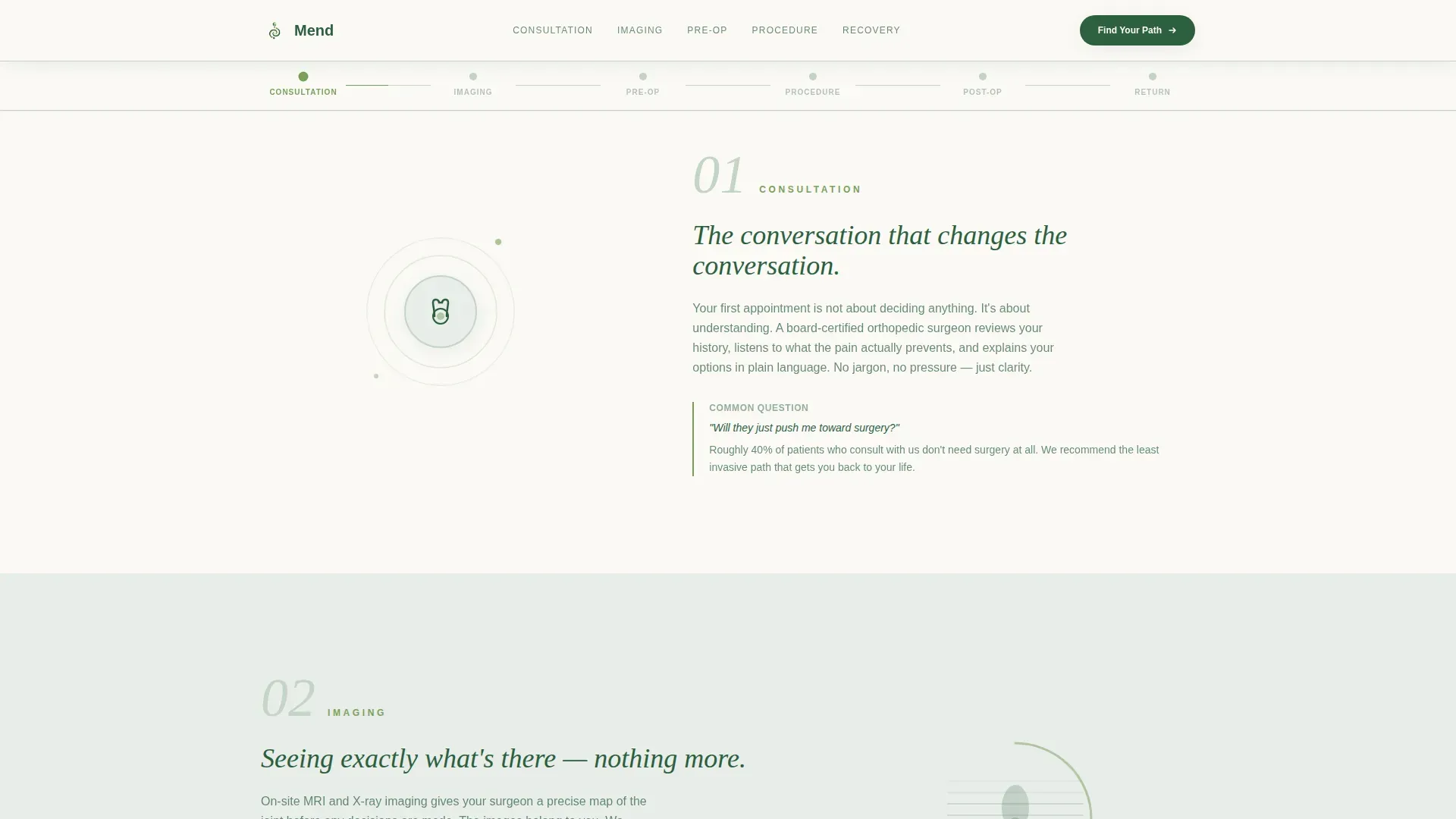 Orthopedic & Sports Medicine Booking Website Template