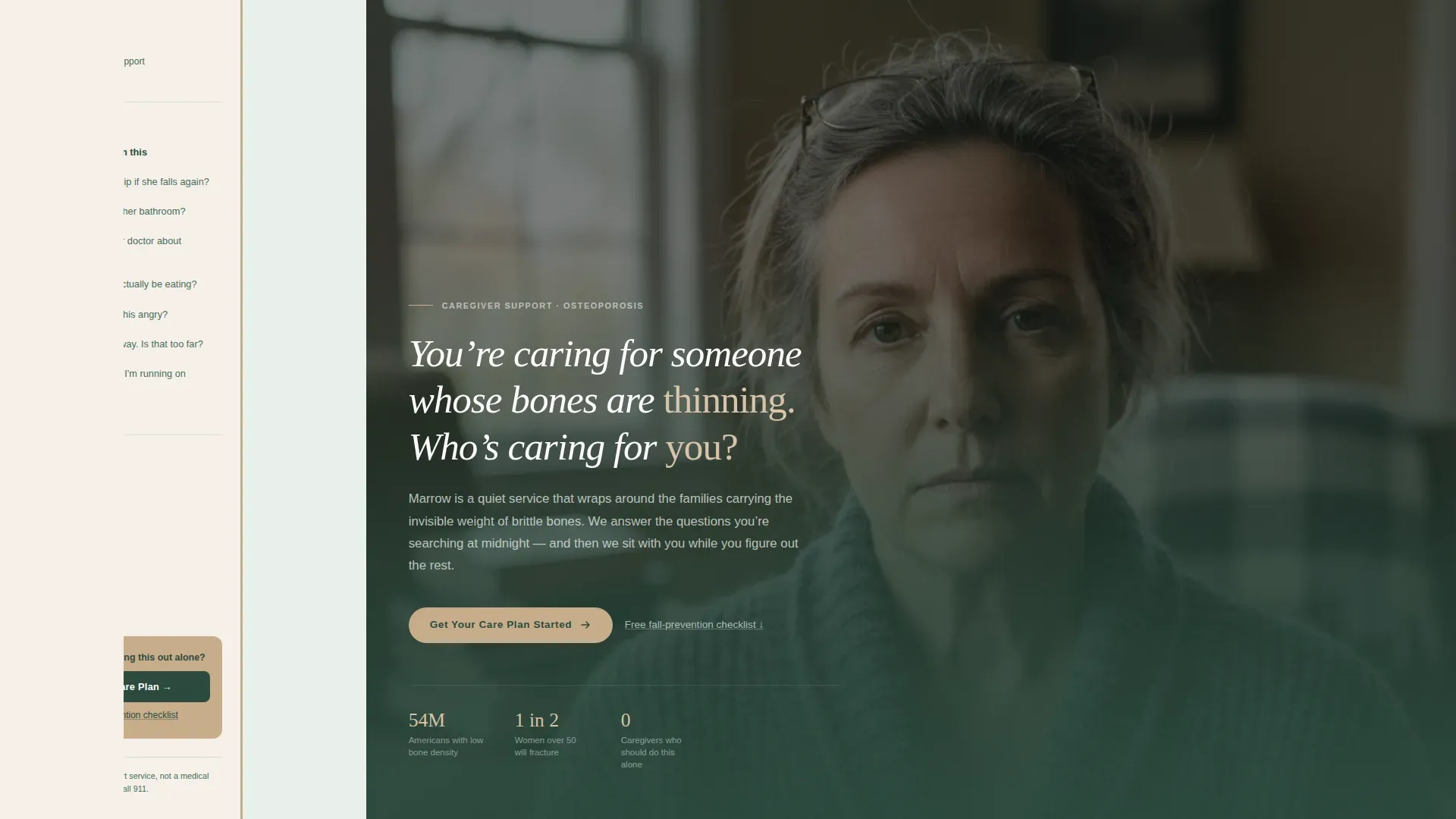 Osteoporosis Care FAQ Website Template