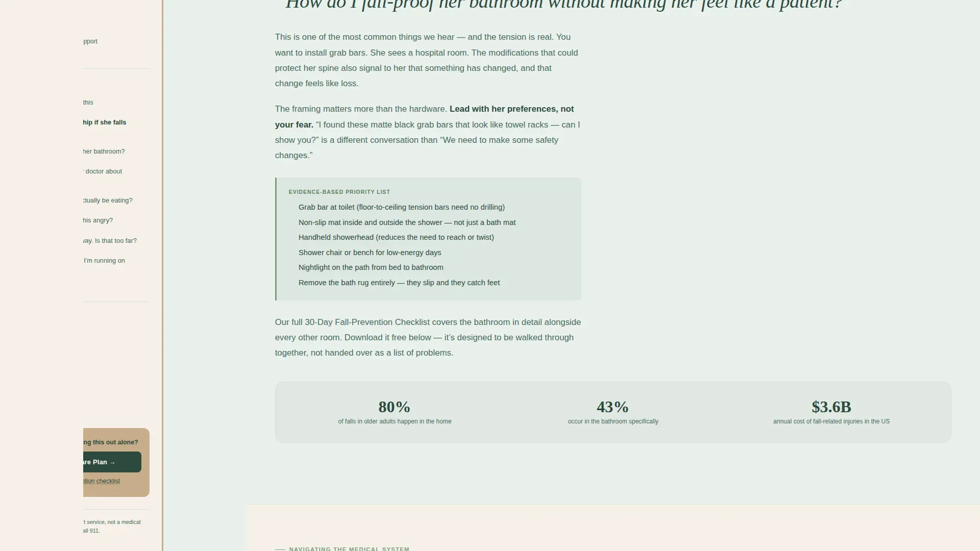 Osteoporosis Care FAQ Website Template