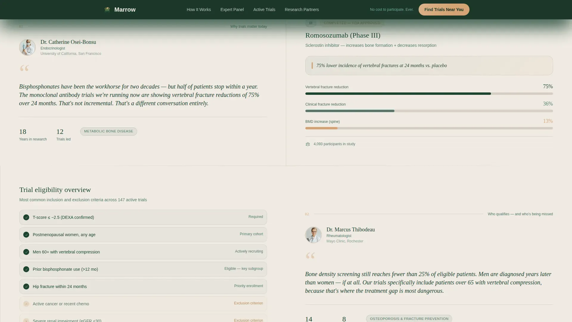 Osteoporosis Care Professional Website Template