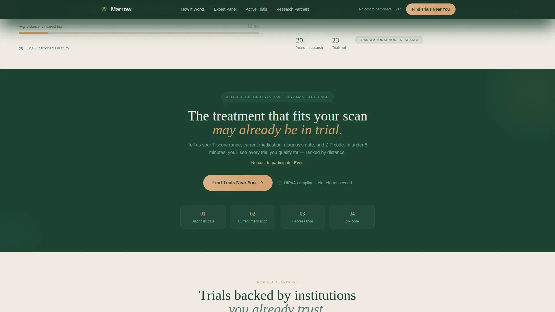 Osteoporosis Care Professional Website Template