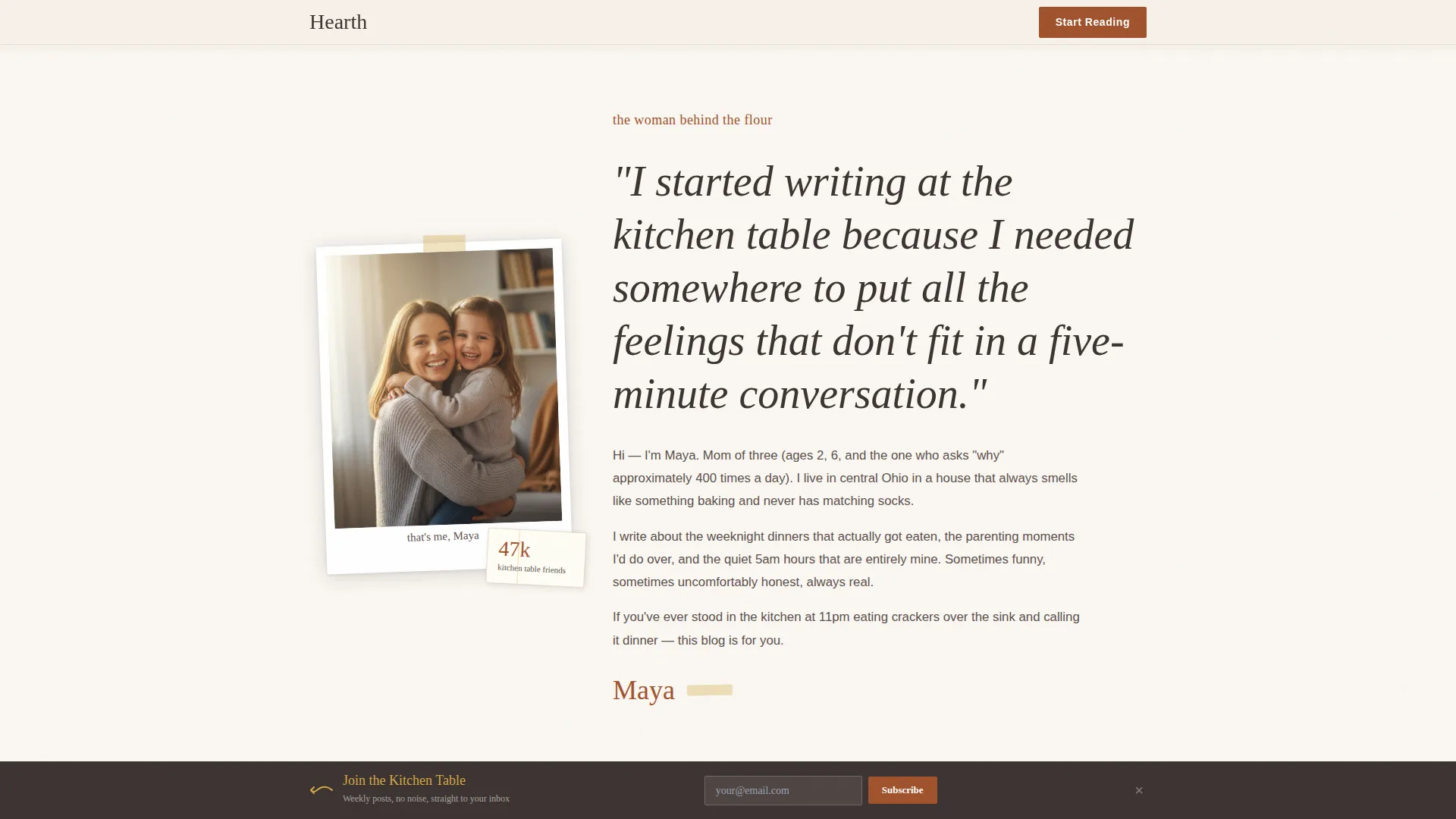 Mom Blog Landing Page Template | Hub & Spoke