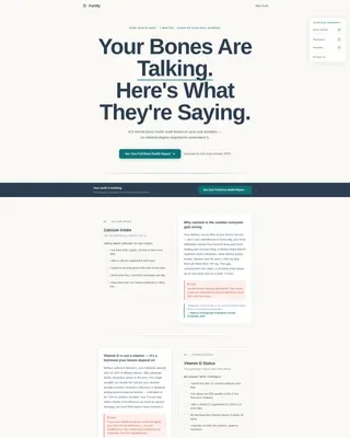 Osteoporosis Care Education Website Template