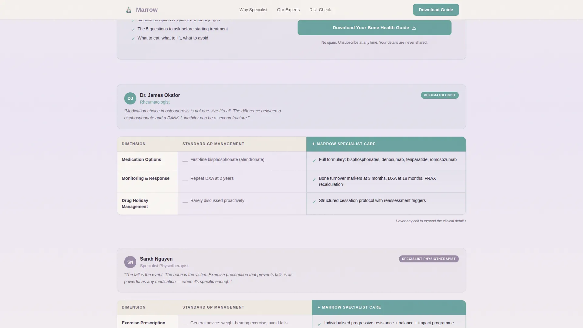 Osteoporosis Care Professional Website Template