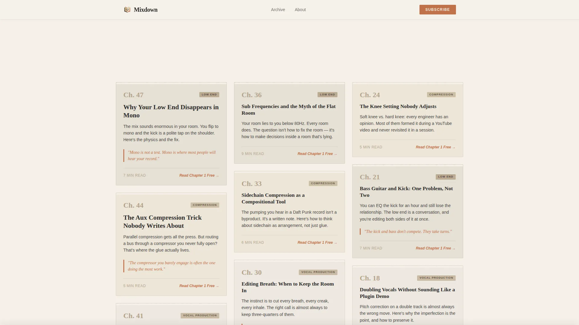 Music Production Newsletter Landing Page Template