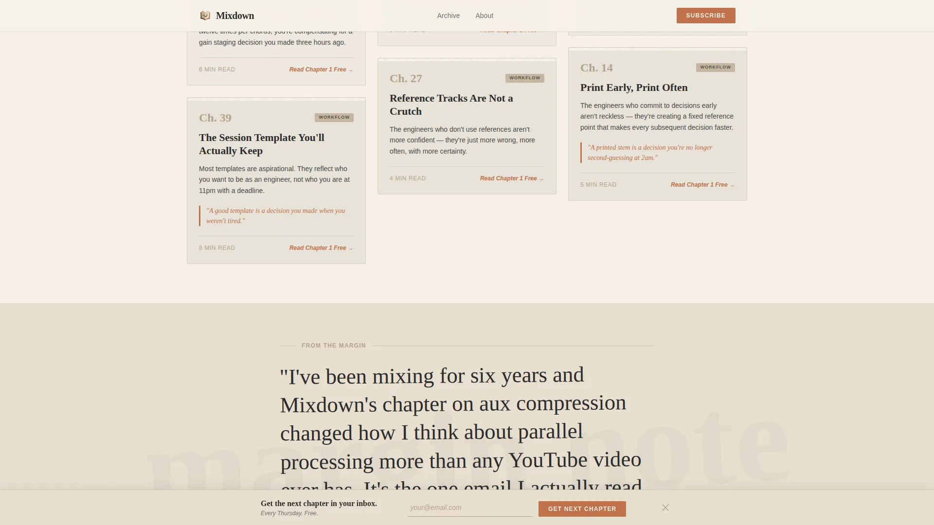 Music Production Newsletter Landing Page Template
