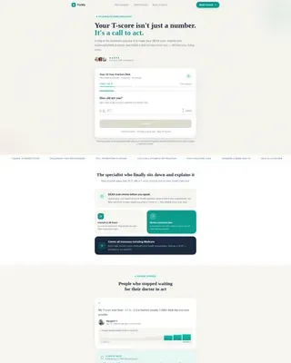 Osteoporosis Care Booking Website Template