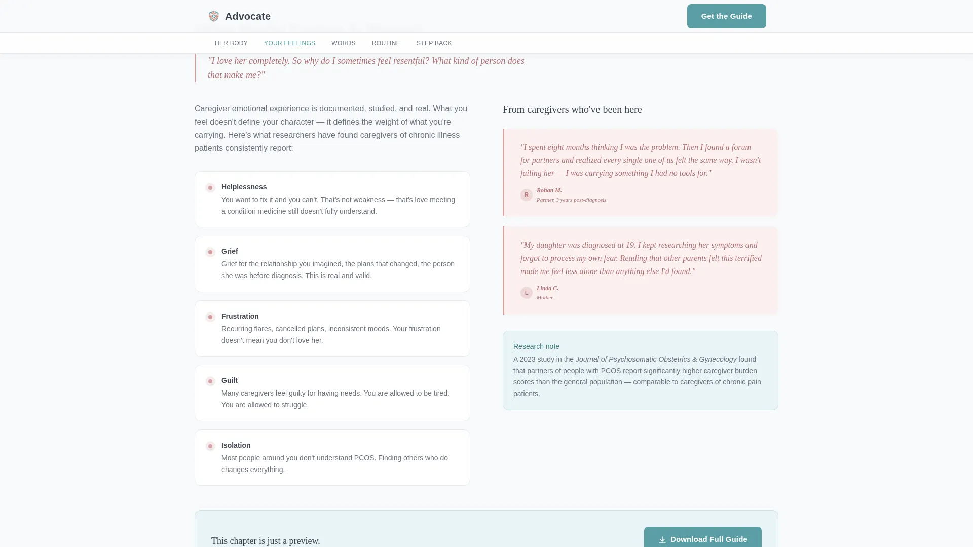 PCOS Women's Health Website Template