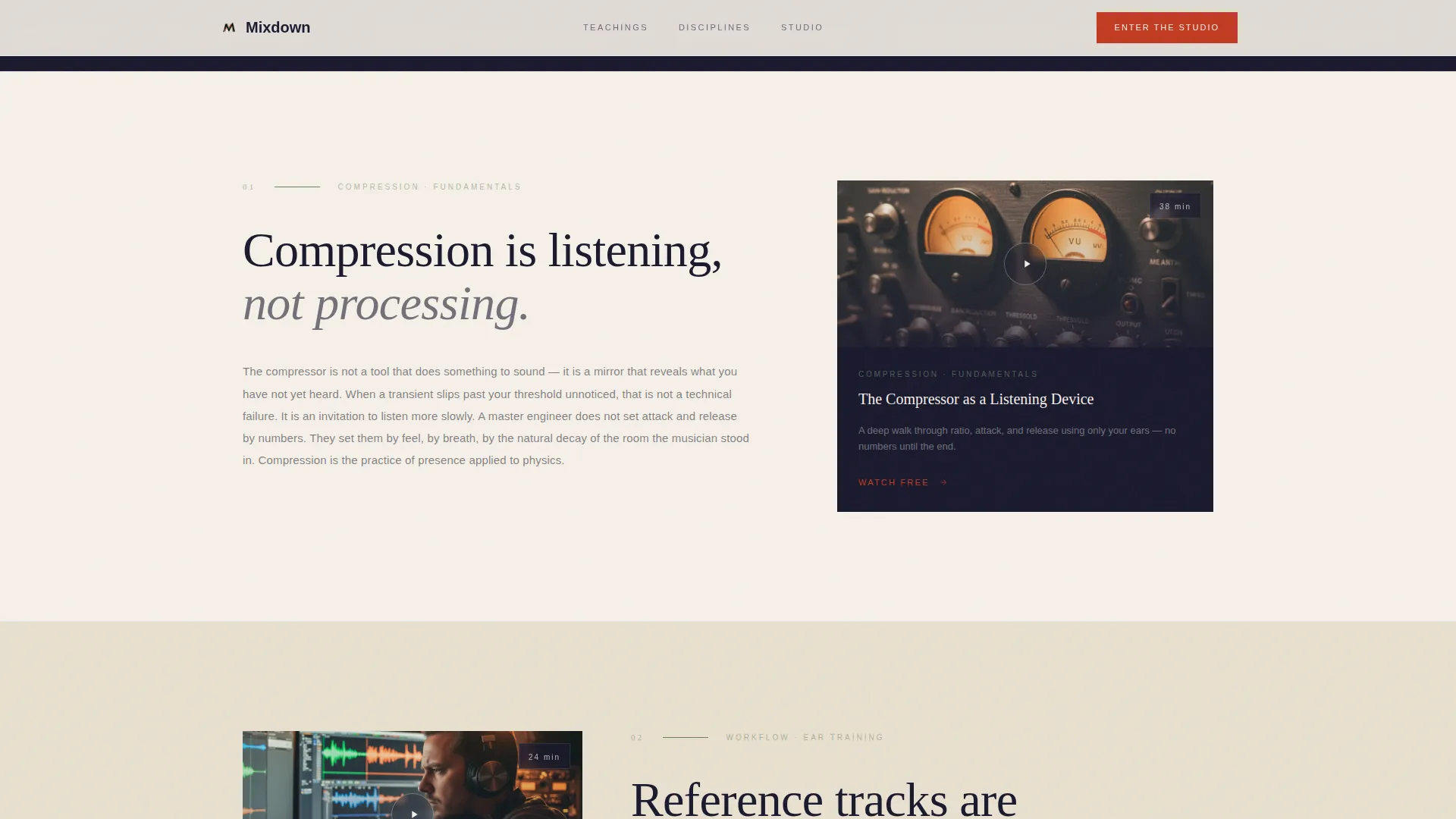 Music Production & Mixing Landing Page Template