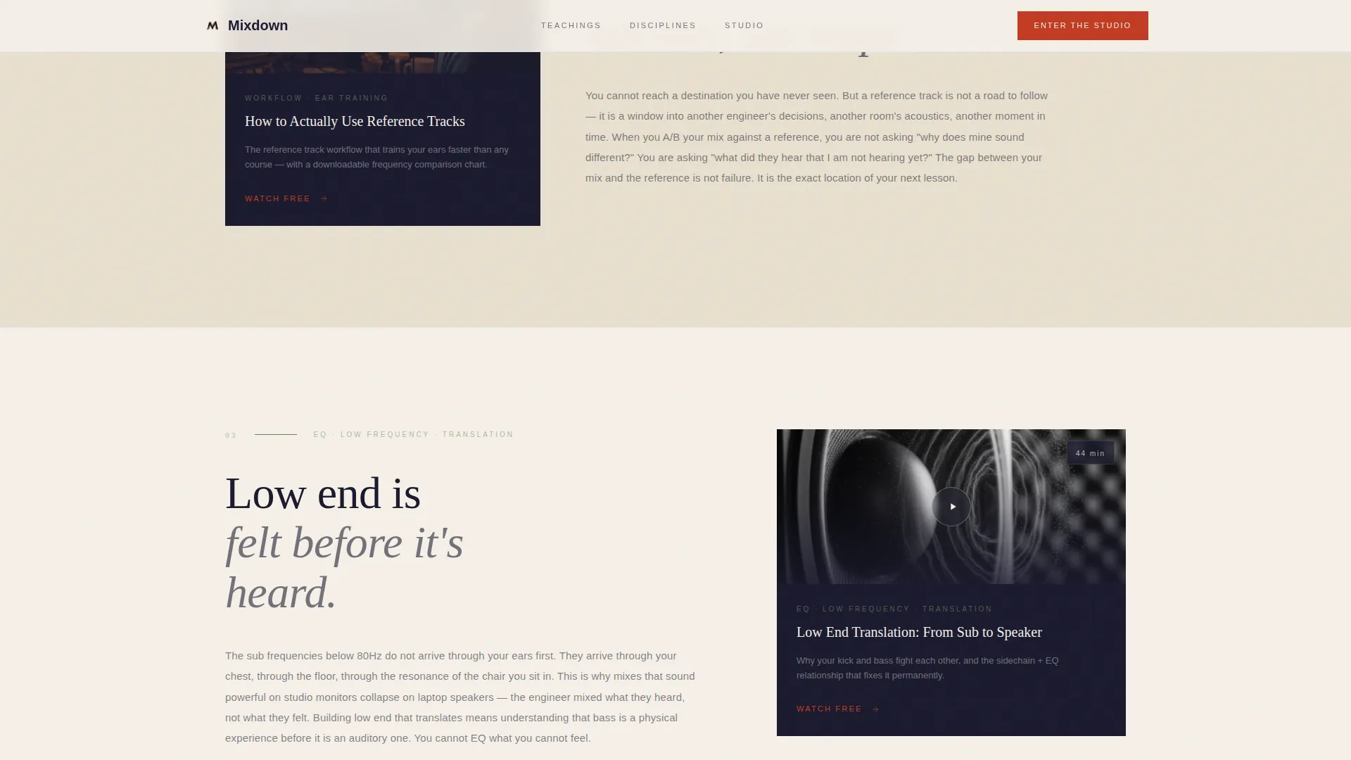 Music Production & Mixing Landing Page Template