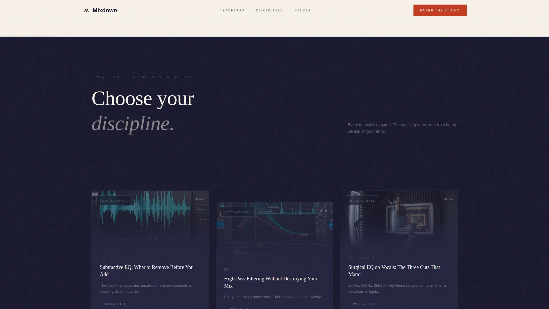 Music Production & Mixing Landing Page Template