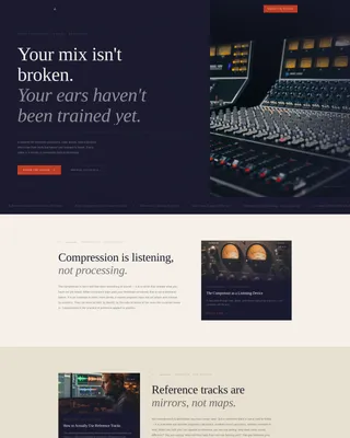 Music Production & Mixing Landing Page Template