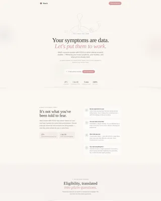 PCOS Clinical Trial Finder Landing Page Template