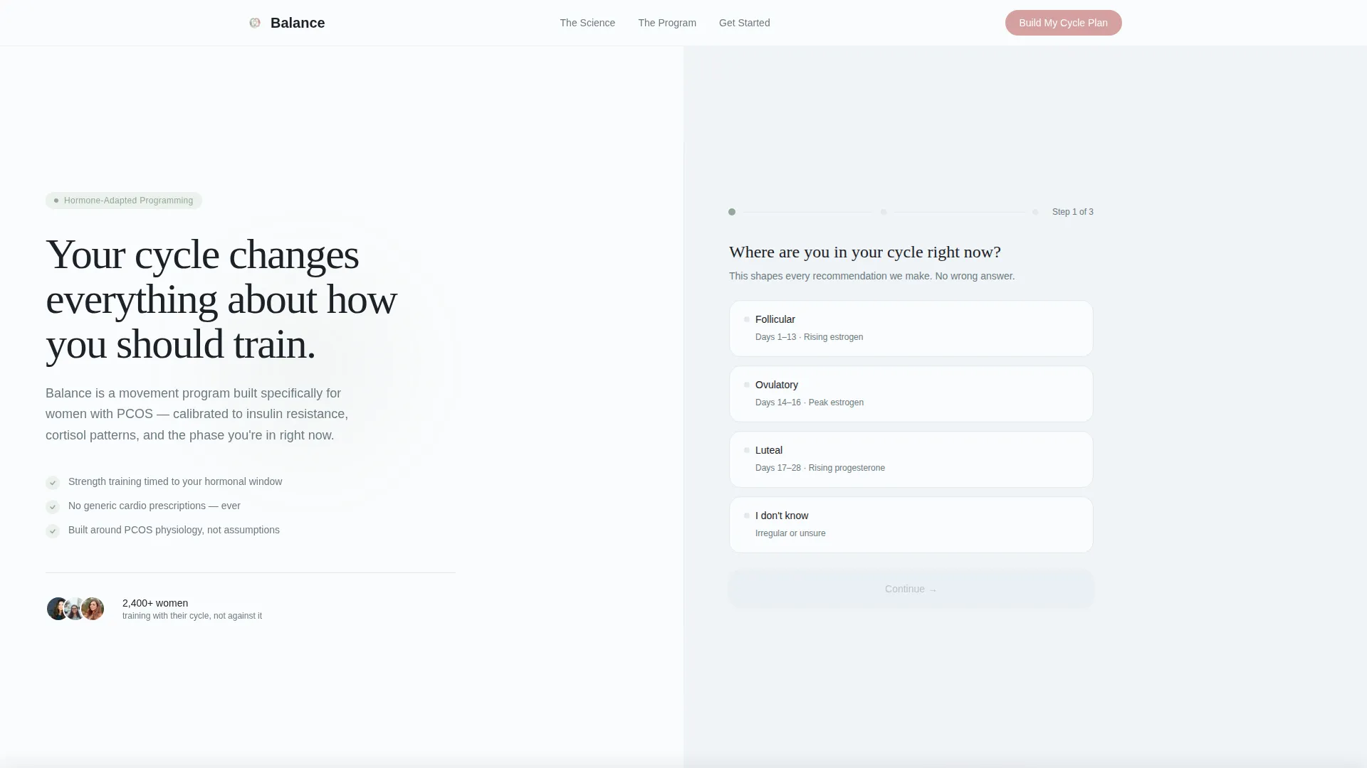 PCOS Exercise Program Landing Page Template