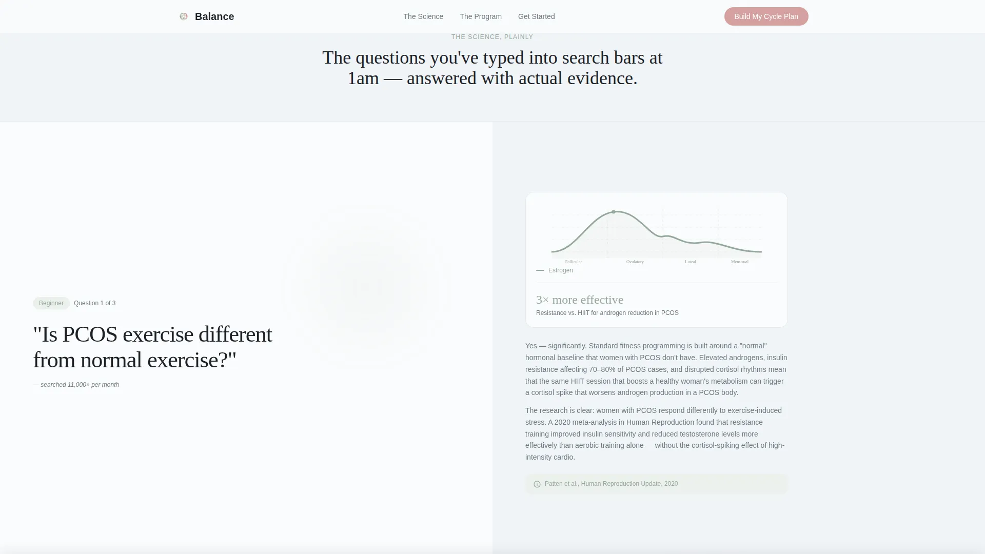 PCOS Exercise Program Landing Page Template