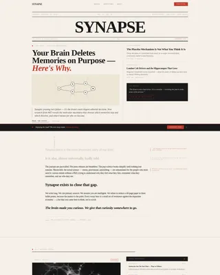 Bold Neuroscience Editorial Landing Page Template