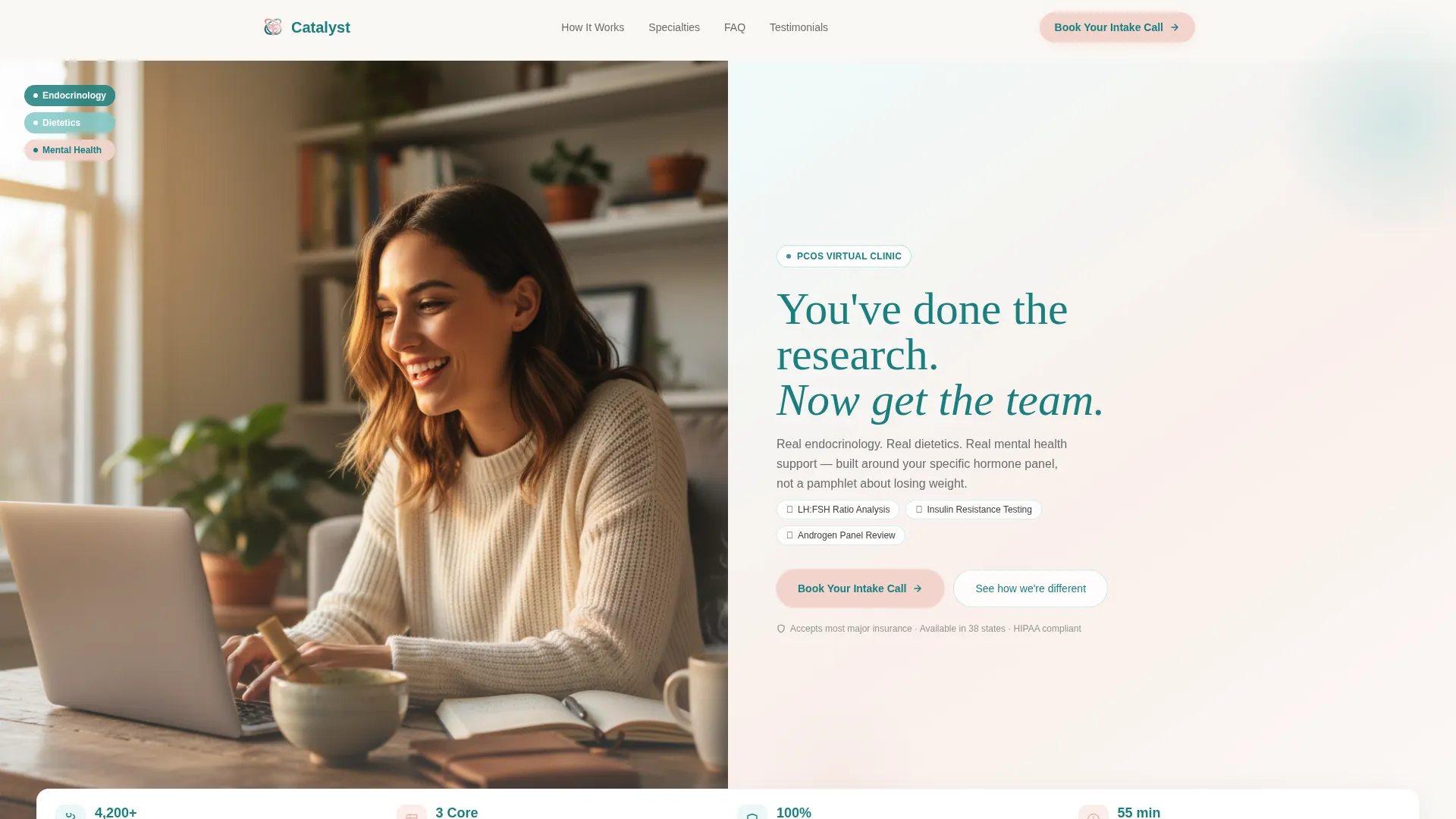 PCOS Telehealth Landing Page Template
