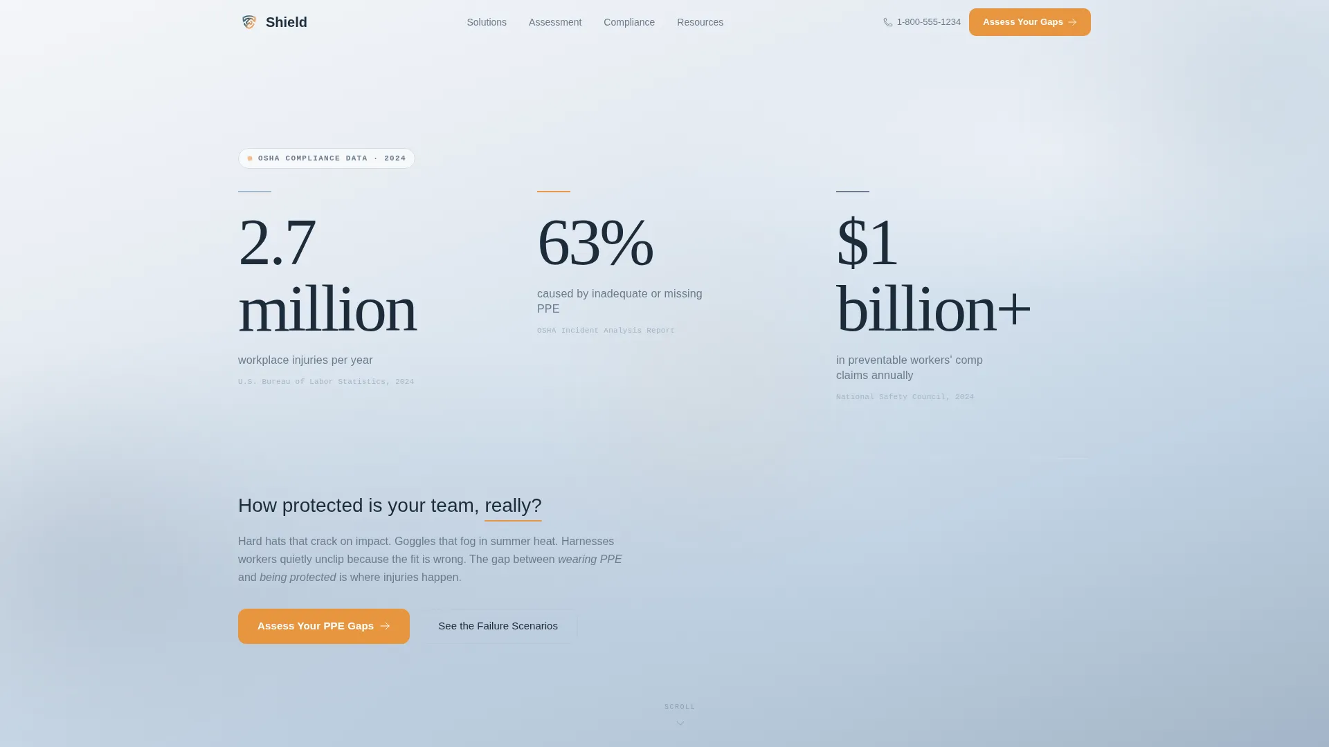 PPE Landing Page Template for Safety Equipment Suppliers
