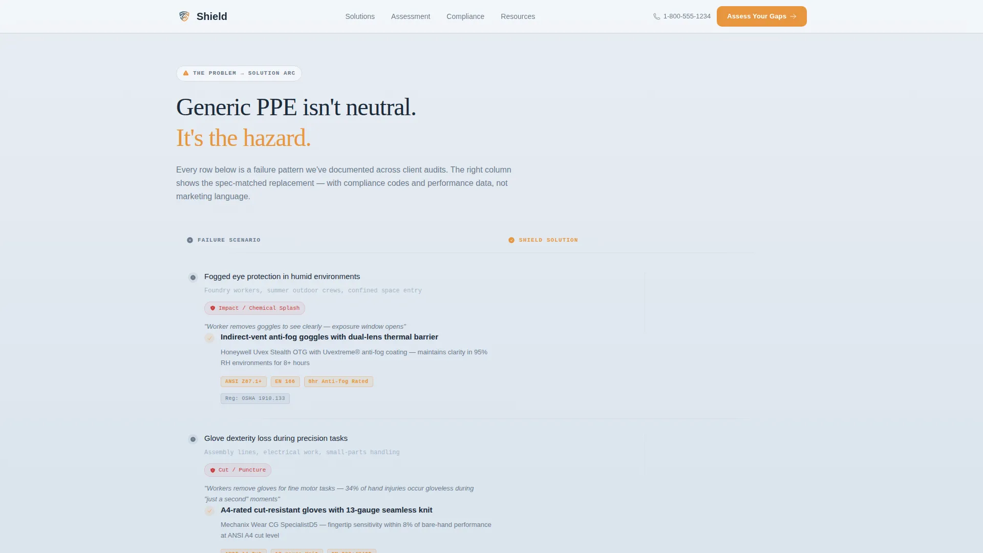 PPE Landing Page Template for Safety Equipment Suppliers