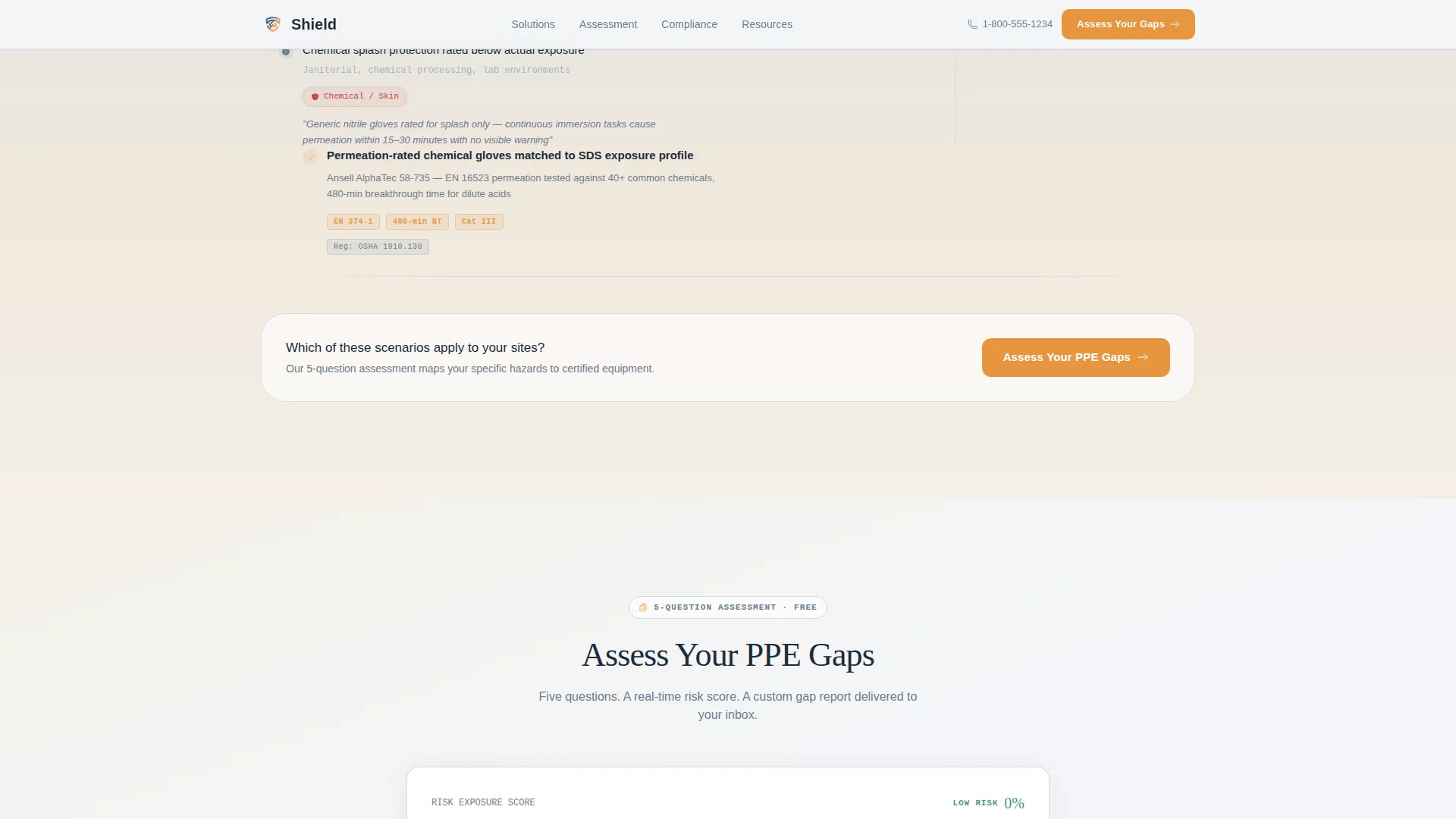 PPE Landing Page Template for Safety Equipment Suppliers