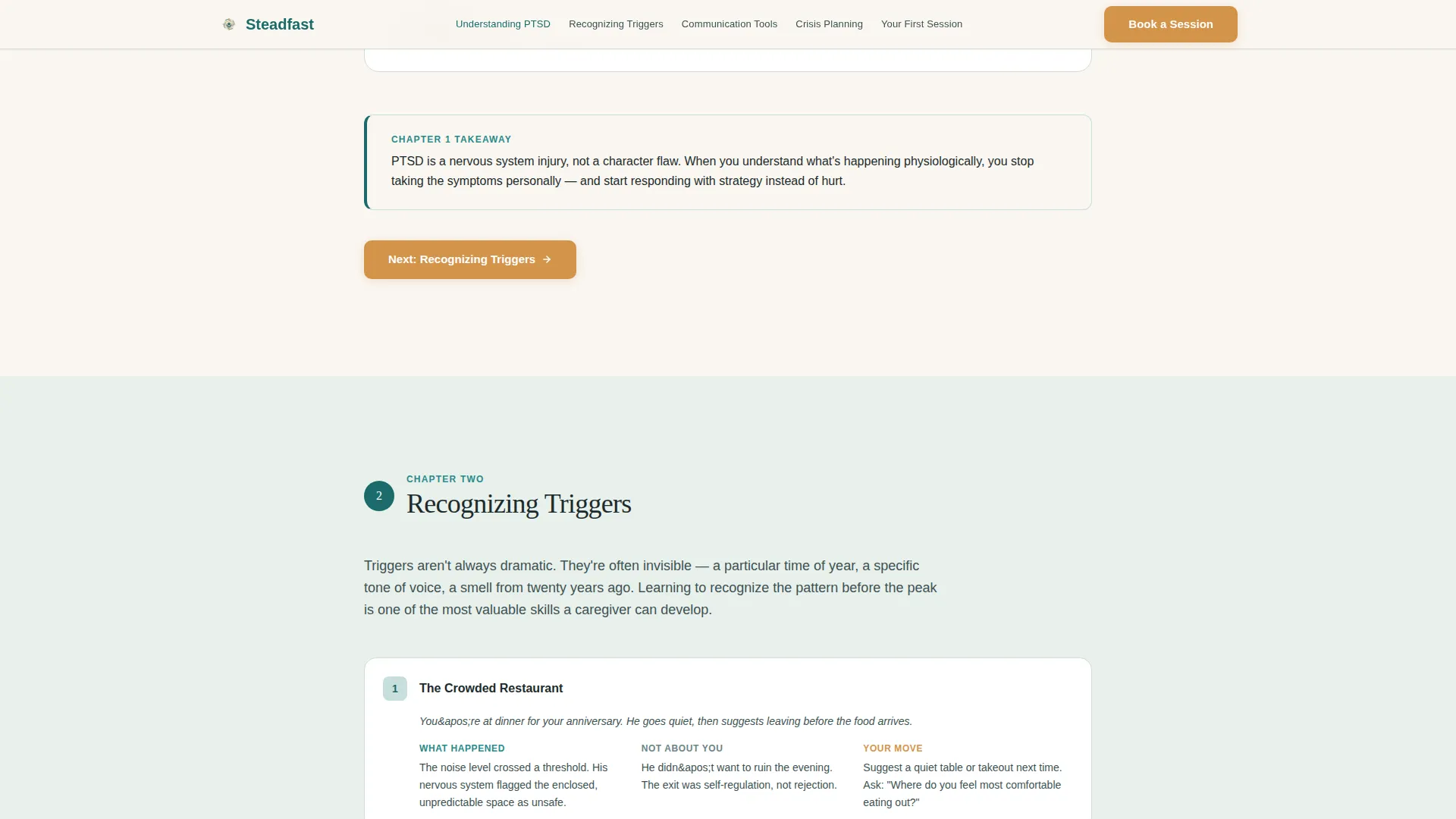 PTSD Care Booking Website Template
