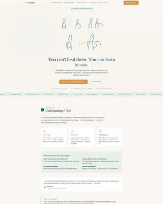 PTSD Care Booking Website Template