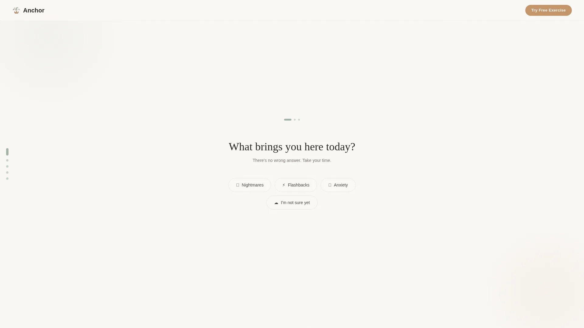 PTSD Digital Therapy App Landing Page Template