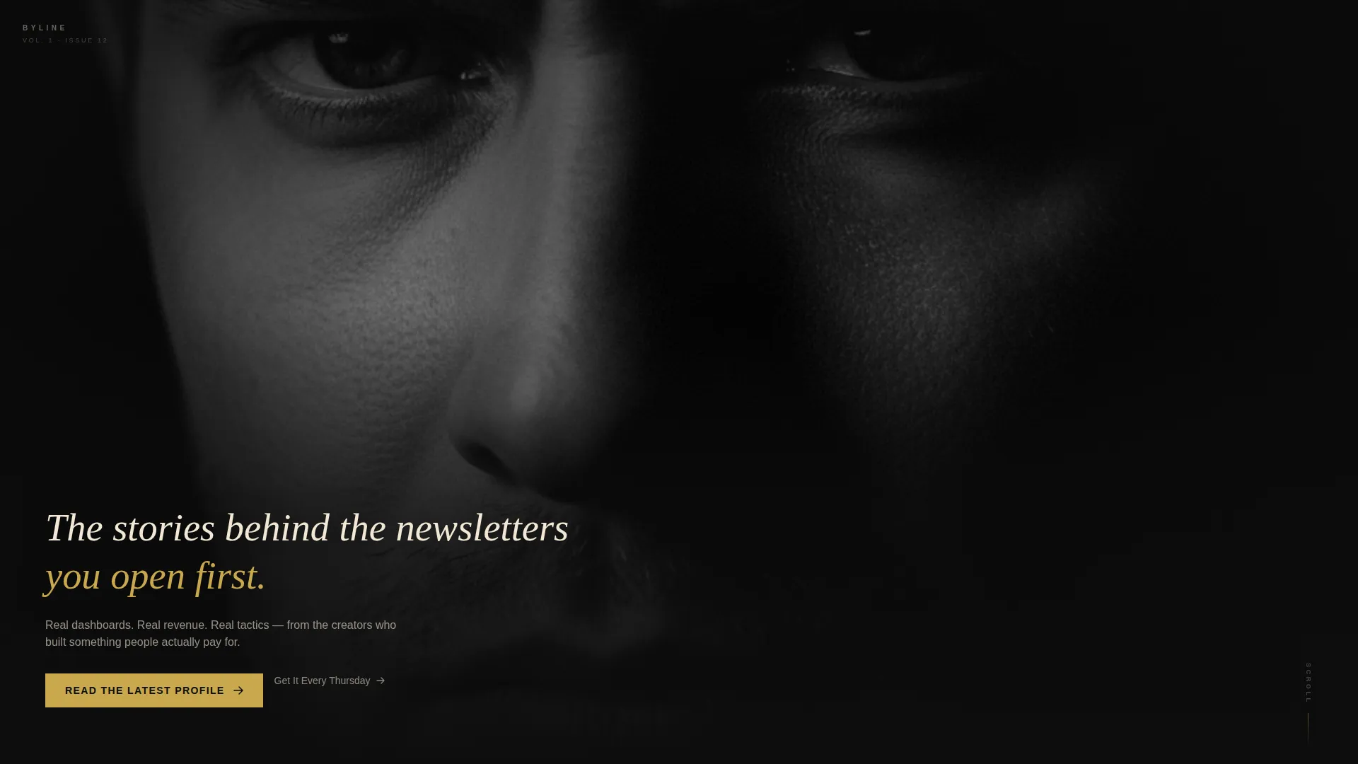 Cinematic Newsletter Interview Landing Page Template