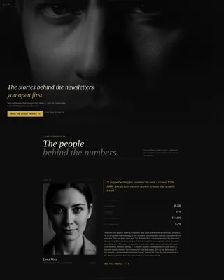 Cinematic Newsletter Interview Landing Page Template