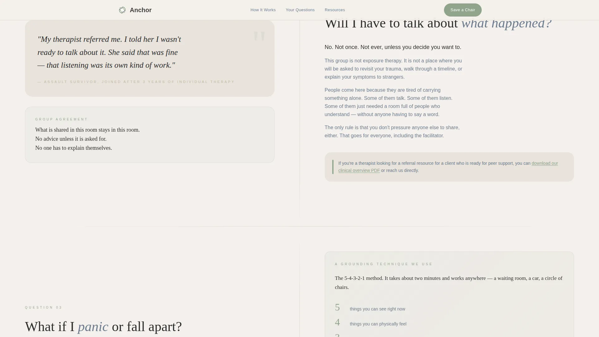 PTSD Support Group Landing Page Template