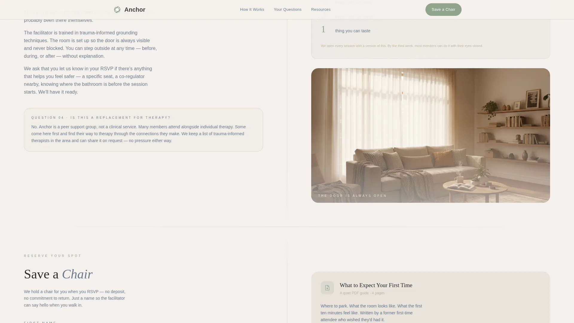 PTSD Support Group Landing Page Template