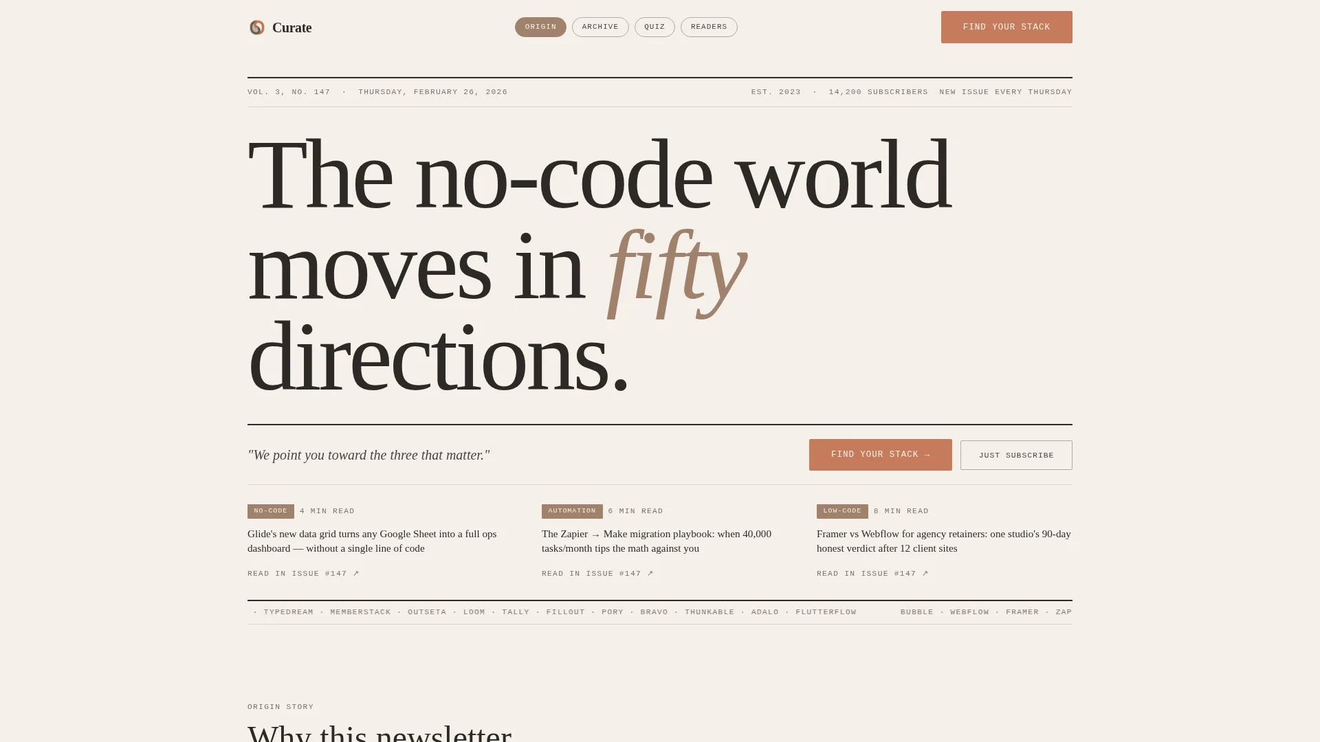 No-Code Newsletter Landing Page Template