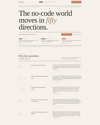 No-Code Newsletter Landing Page Template