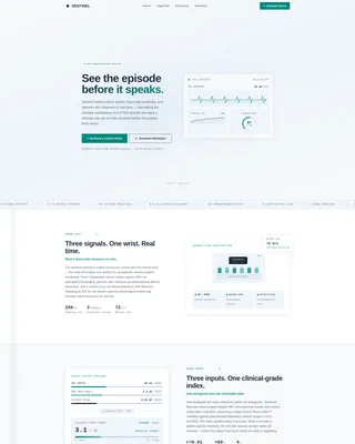 PTSD Wearable Monitor Landing Page Template