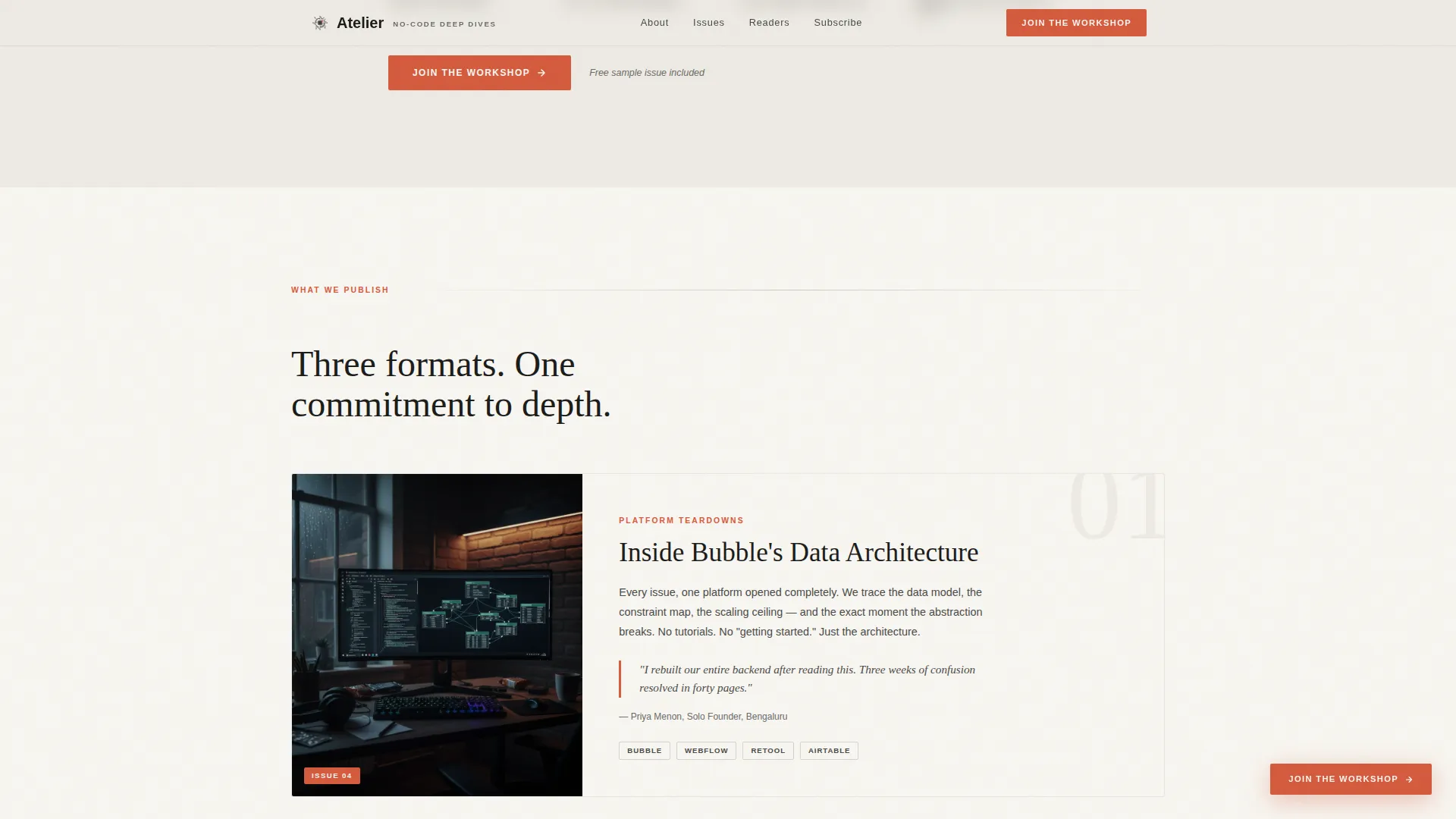 Editorial No-Code Newsletter Landing Page Template