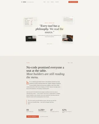 Editorial No-Code Newsletter Landing Page Template