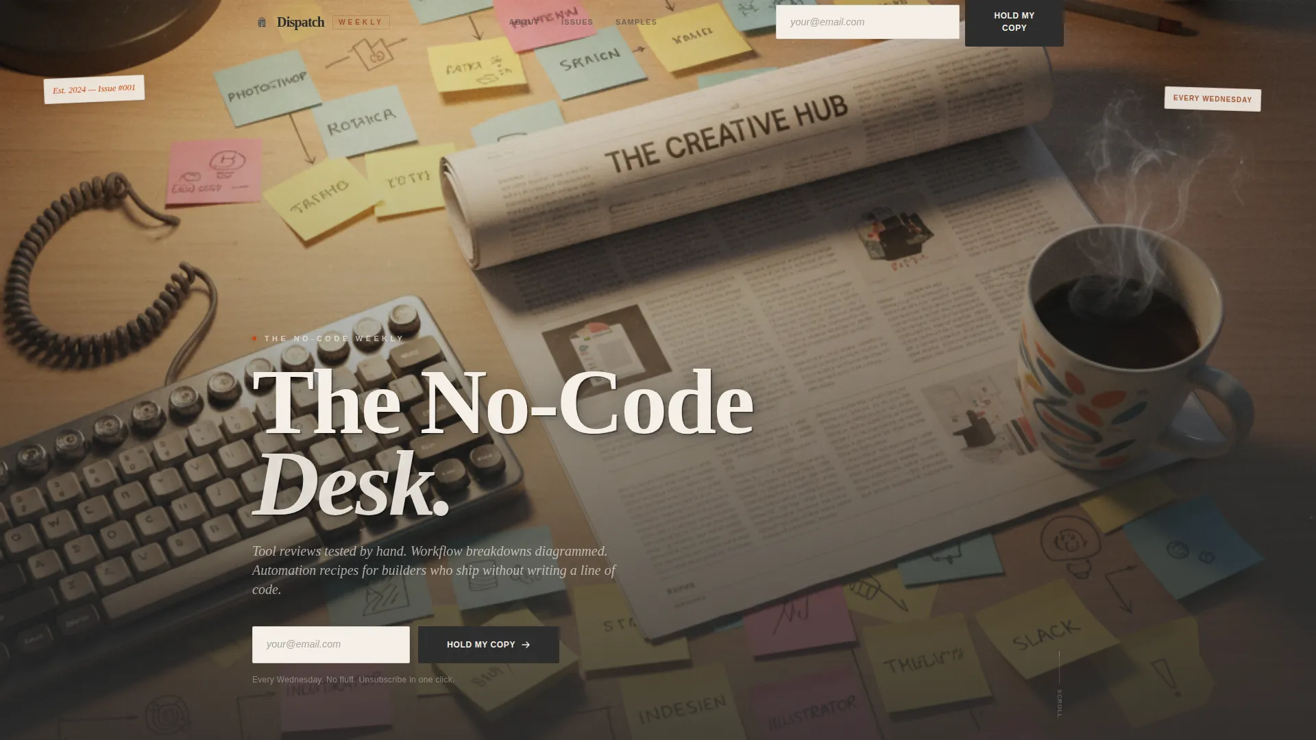 No-Code Newsletter Landing Page Template