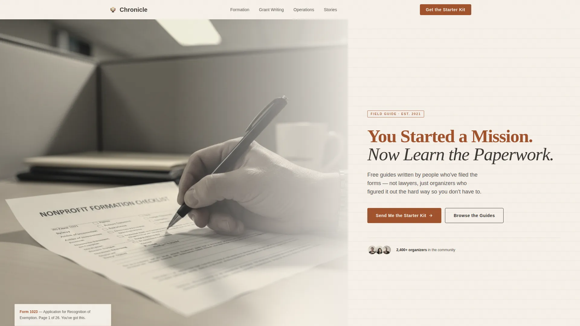 Nonprofit How-To Blog Landing Page Template